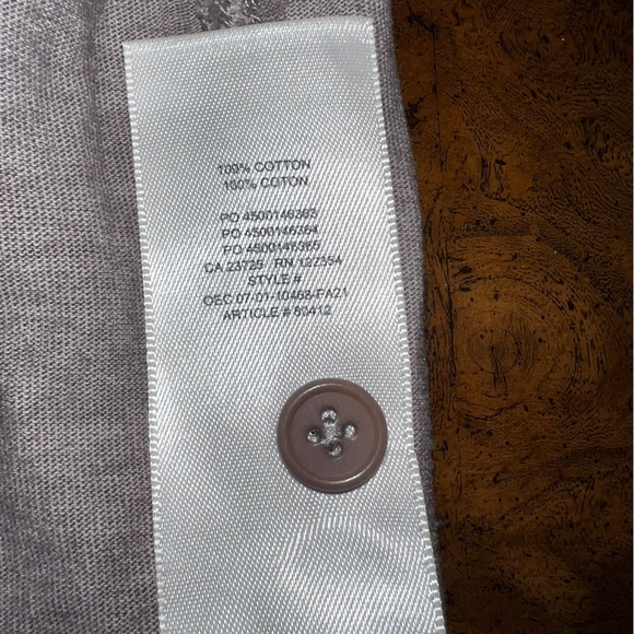 NWT Wilfred Free Sonora Cotton Long-sleeve Henley Shirt - Gd Gull Grey - Small - Picture 11 of 11